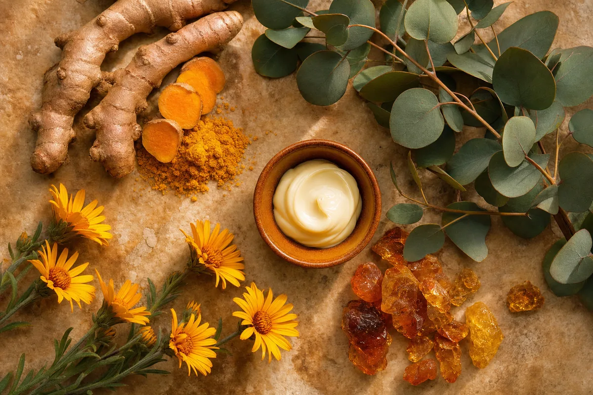Aspercreme Ultra krem aktif bileşenleri — boswellia, kurkumin, glukozamin, kondroitin, mentol, kamfer, arnika ve okaliptüs yağı
